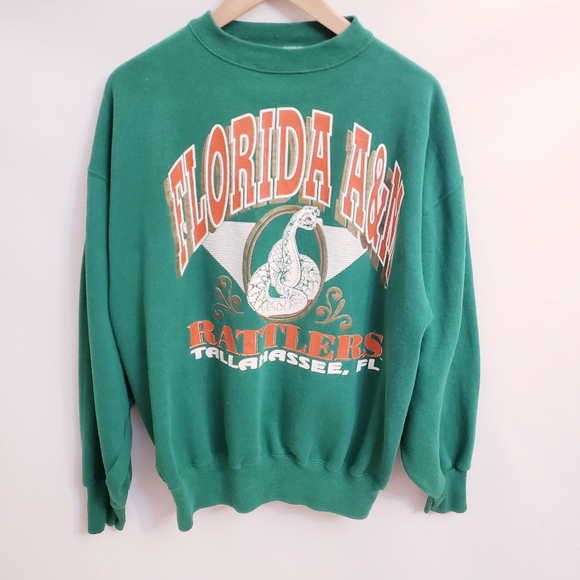 Vintage Rare Florida A&M Rattlers Crewneck Large Logo Sweatshirt, Unisex Size XL - Picture 10 of 10